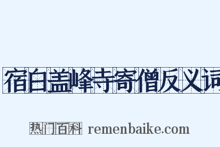 宿白盖峰寺寄僧反义词是什么意思的图片